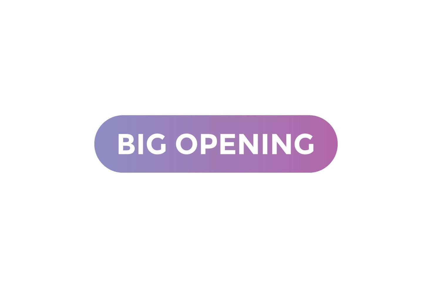 Big opening button web banner templates. Vector Illustration