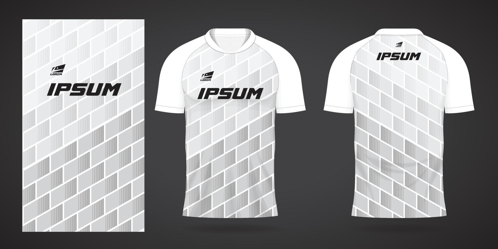 white sports shirt jersey design template vector