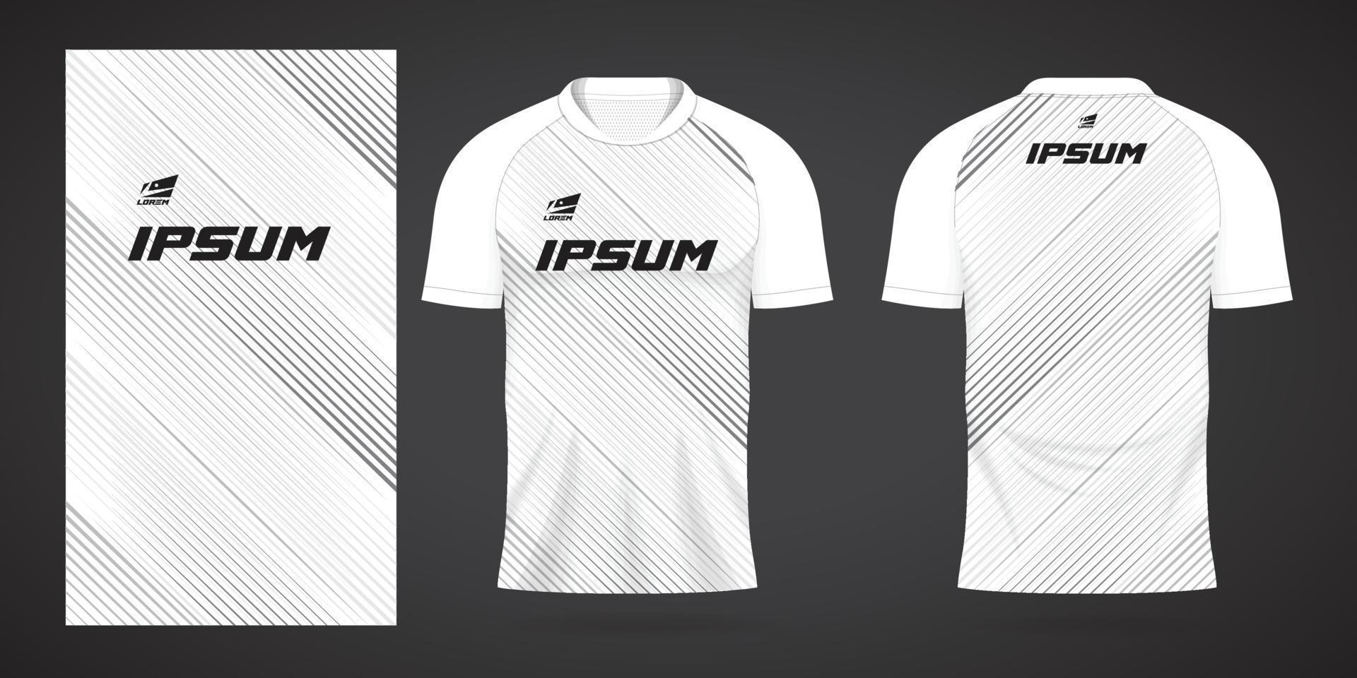 white sports shirt jersey design template vector