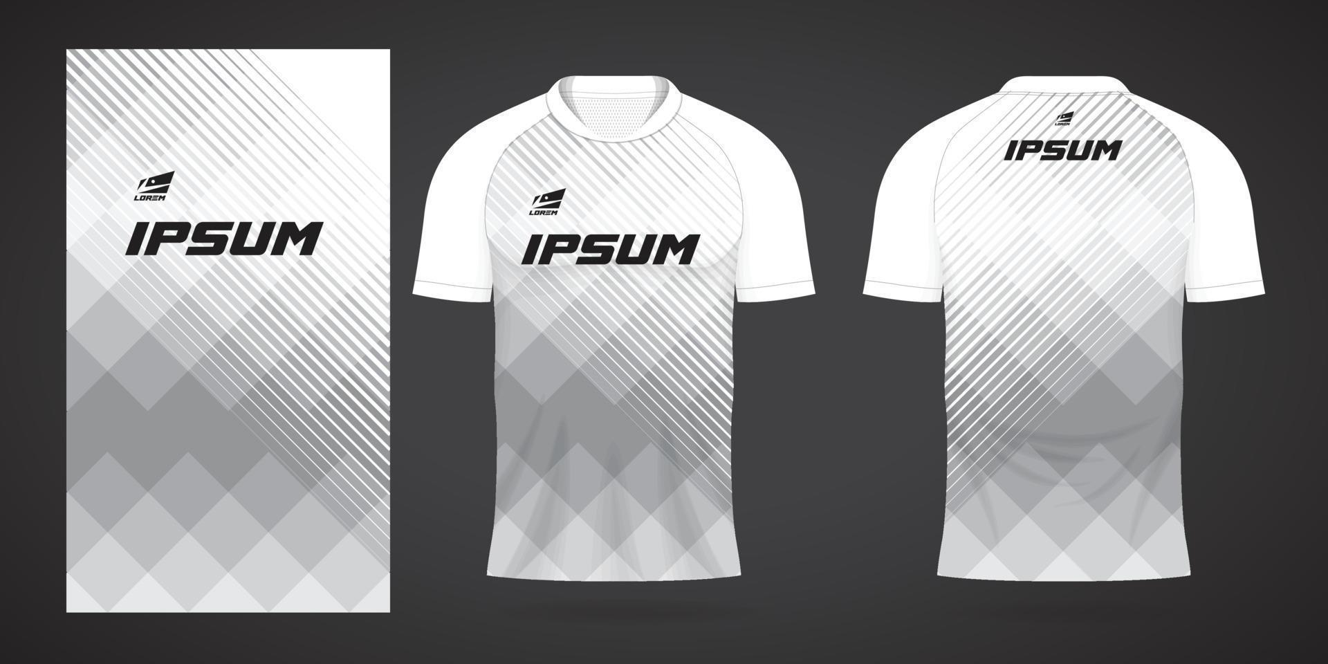 white sports shirt jersey design template vector