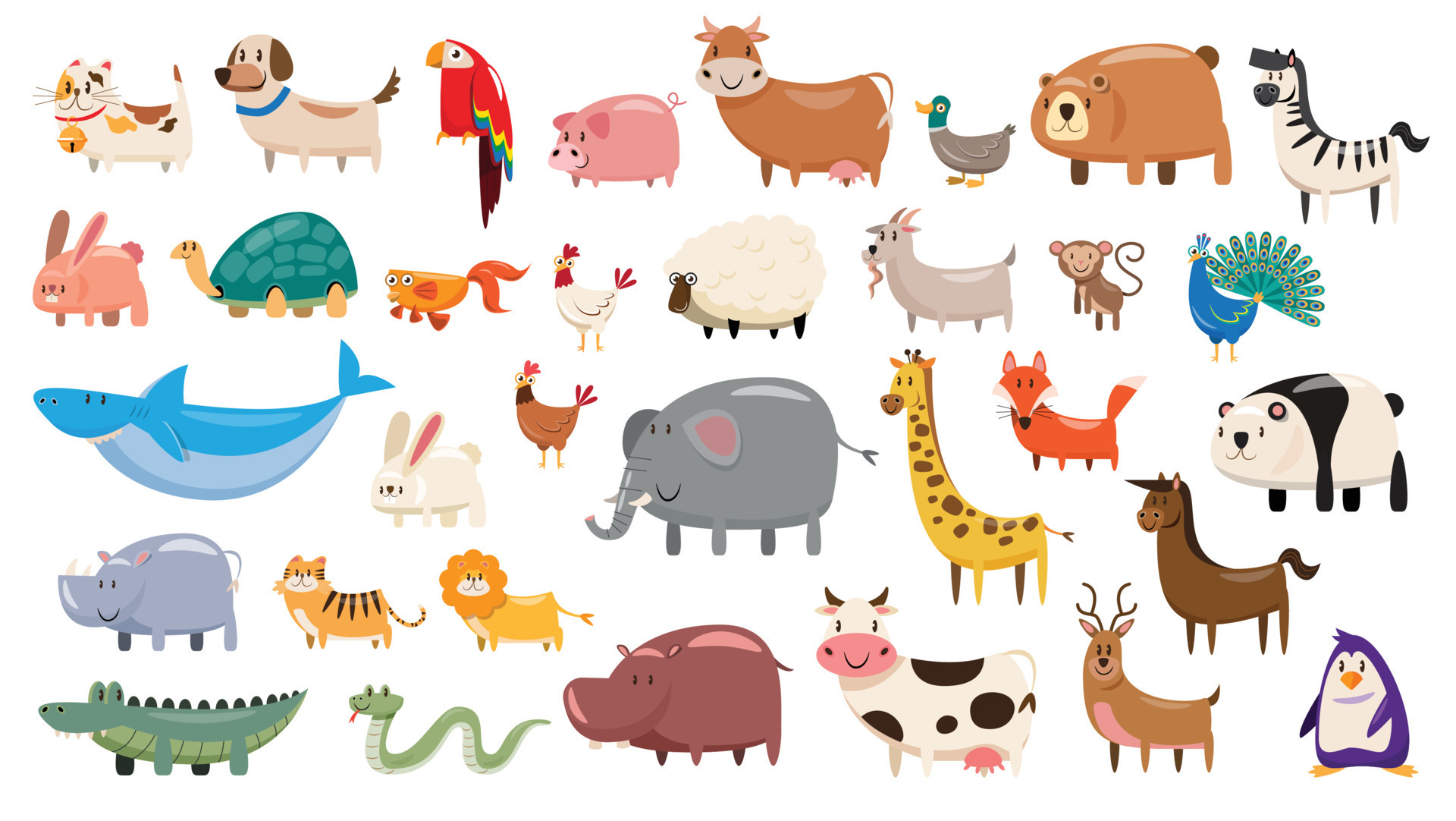Zoo Animals Vector Art, Icons, and Graphics for Free Download