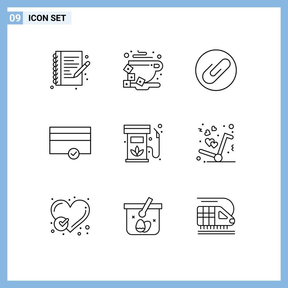 9 Thematic Vector Outlines and Editable Symbols of gas diesel attach biodiesel money Editable Vector Design Elements