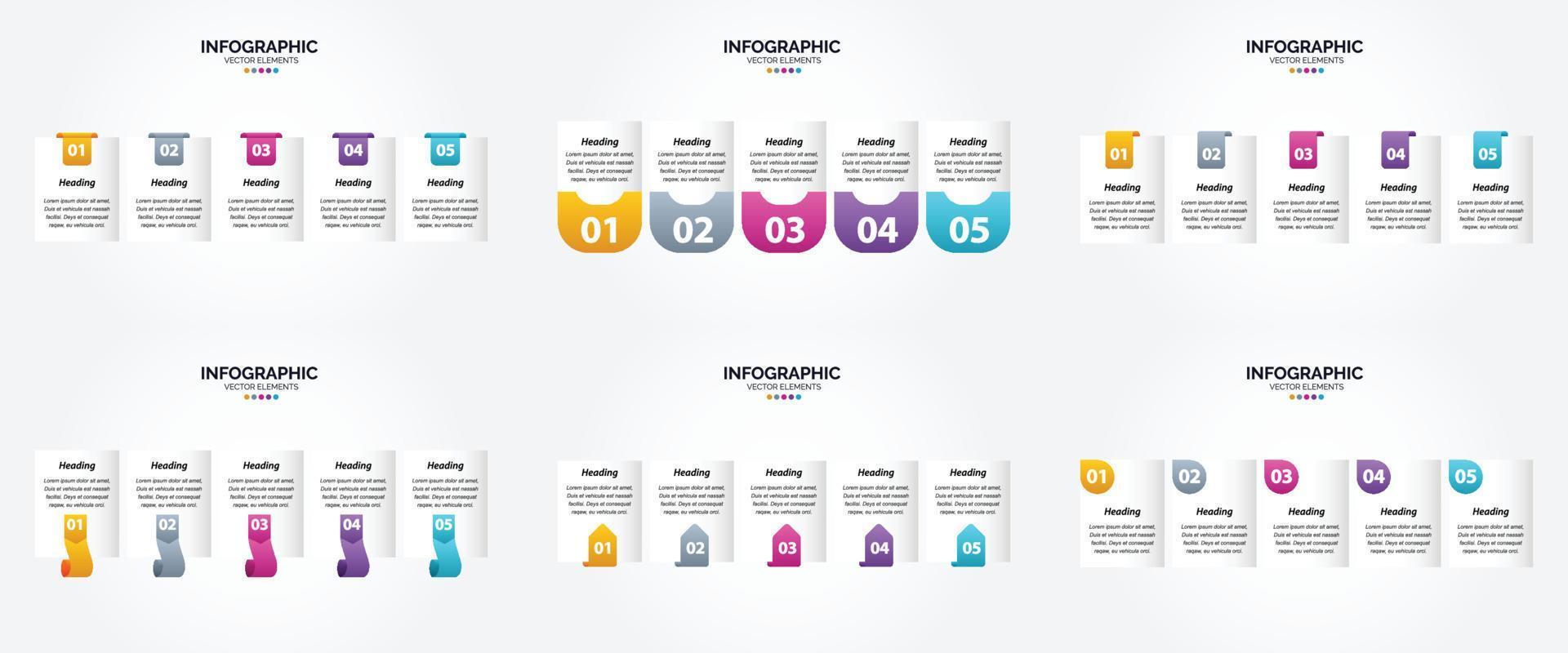 las ilustraciones vectoriales de este conjunto son ideales para crear infografías para publicidad. folletos volantes y revistas. vector