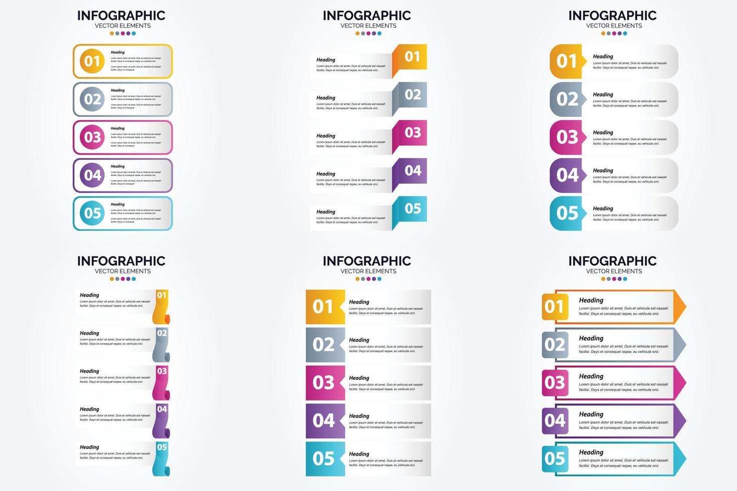 este conjunto de ilustraciones vectoriales es perfecto para crear infografías para publicidad. folletos volantes y revistas. vector