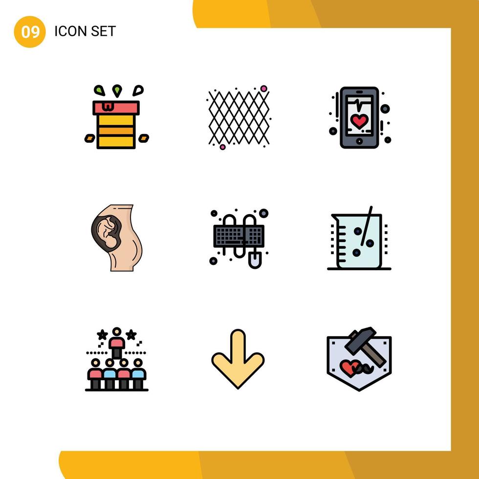 Universal Icon Symbols Group of 9 Modern Filledline Flat Colors of obstetrics pregnant pattern pregnancy mobile Editable Vector Design Elements