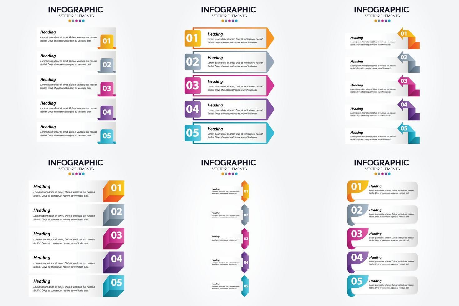The vector illustrations in this set are perfect for creating infographics for advertising. brochures. flyers. and magazines.