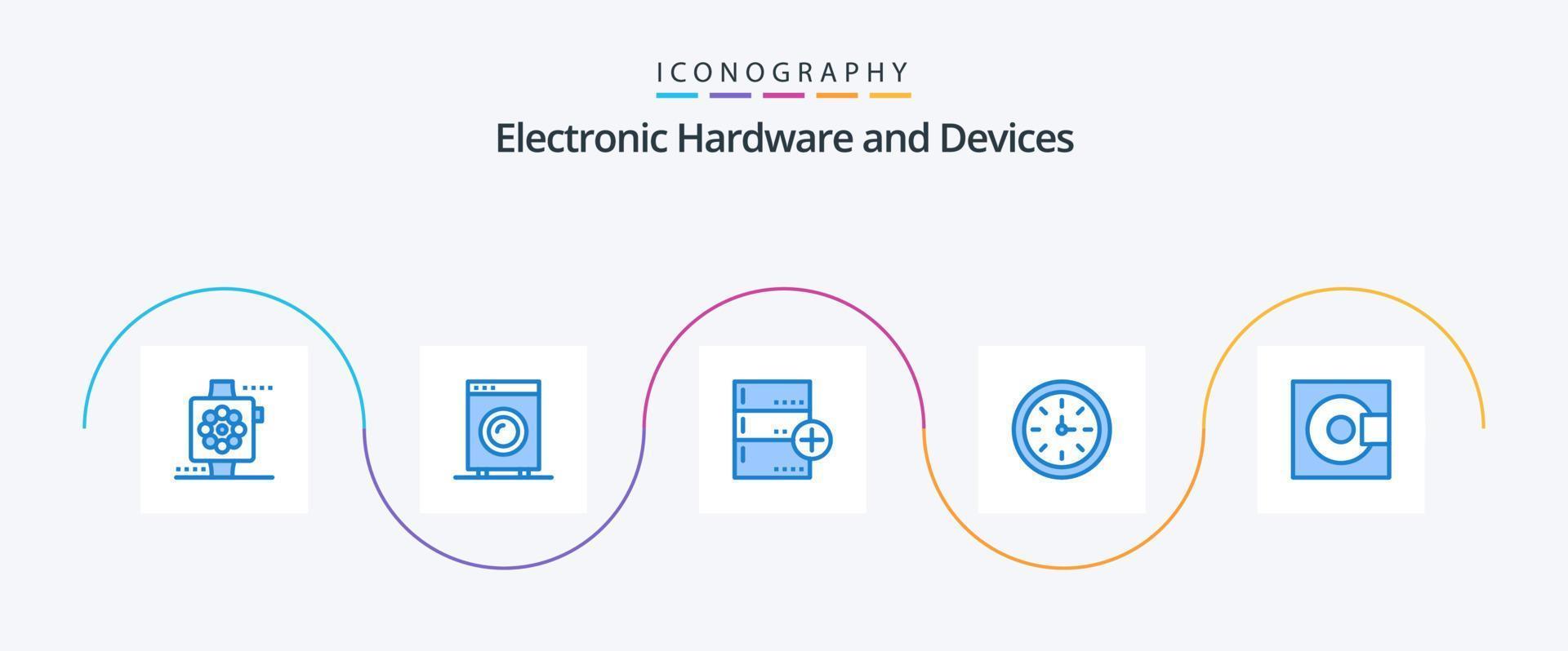 Devices Blue 5 Icon Pack Including tool. devices. hardware. device. data vector