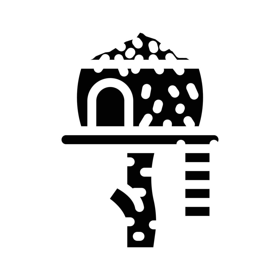 tree house glyph icon vector illustration