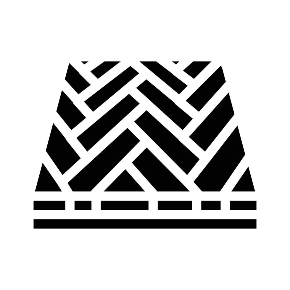 parquet floor glyph icon vector illustration