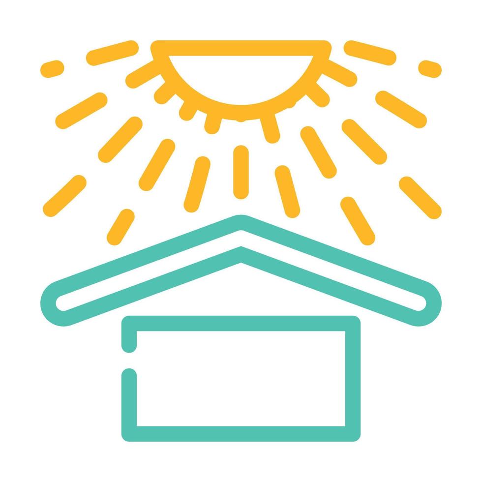 heat protect color icon vector illustration