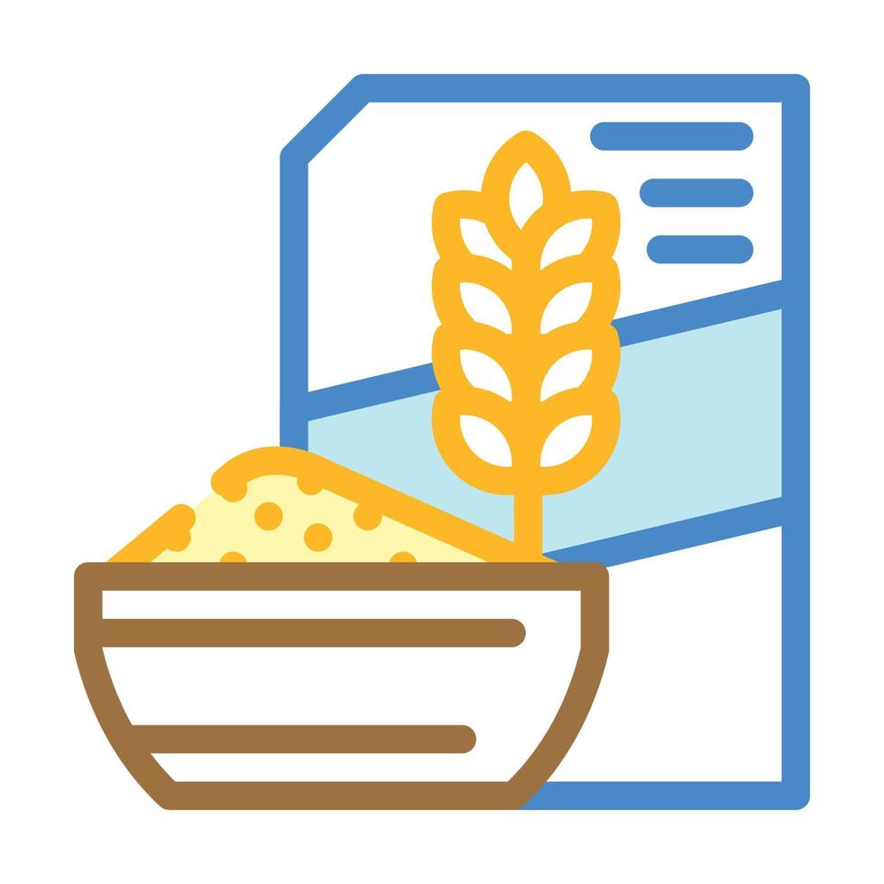 porridge meal department color icon vector illustration