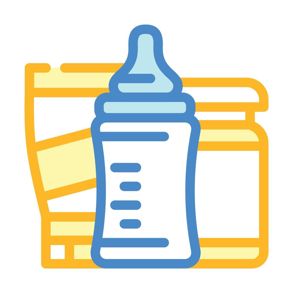 icono de color del departamento de alimentos para bebés ilustración vectorial vector