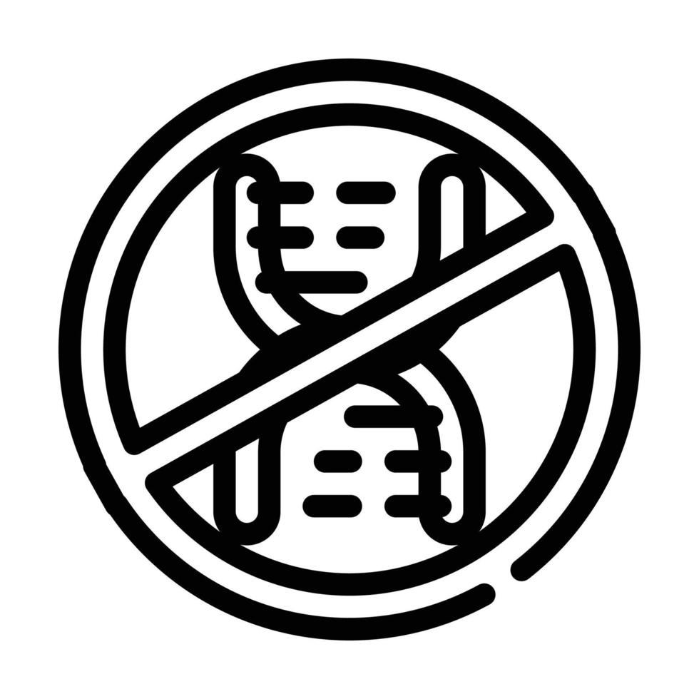 gmo free line icon vector illustration