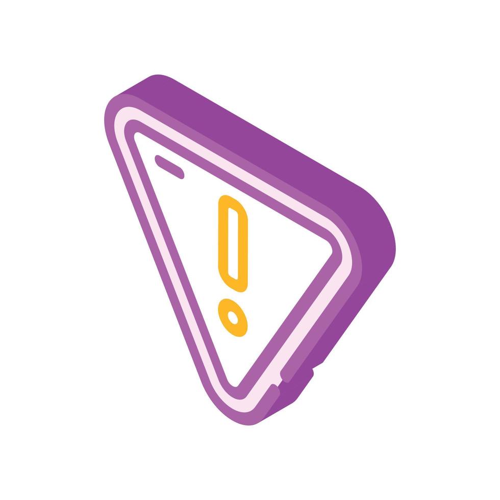hazardous product mark isometric icon vector illustration