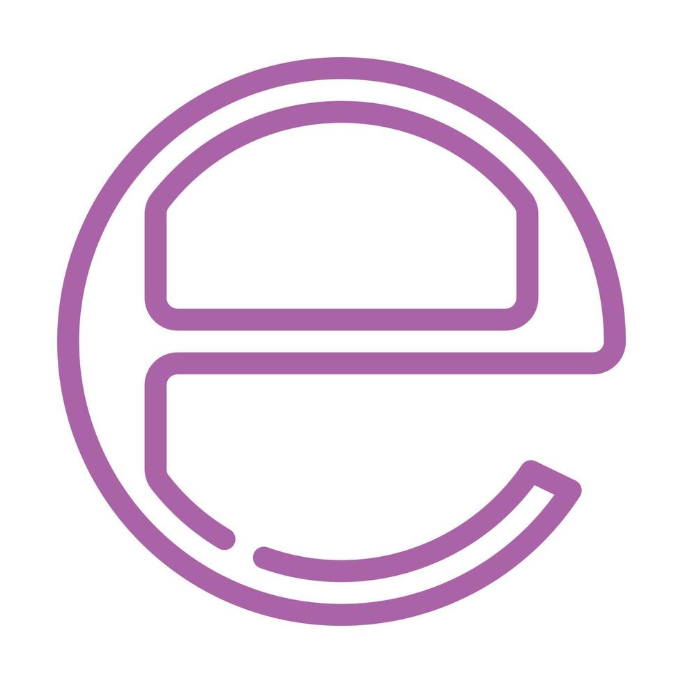 estimated e mark color icon vector illustration