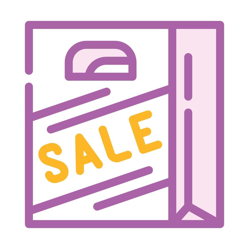 bag sale color icon vector illustration