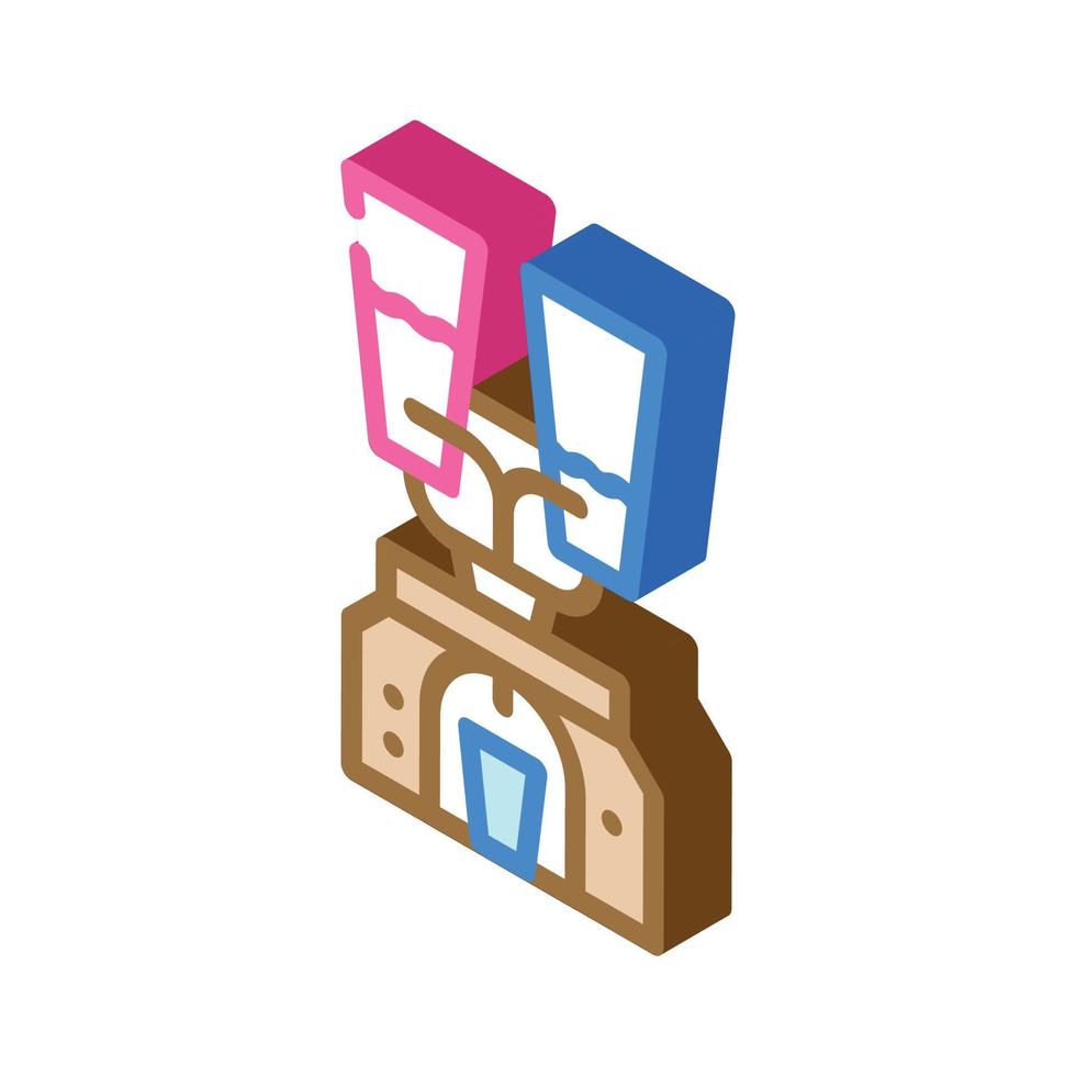 cocktail machine isometric icon vector illustration