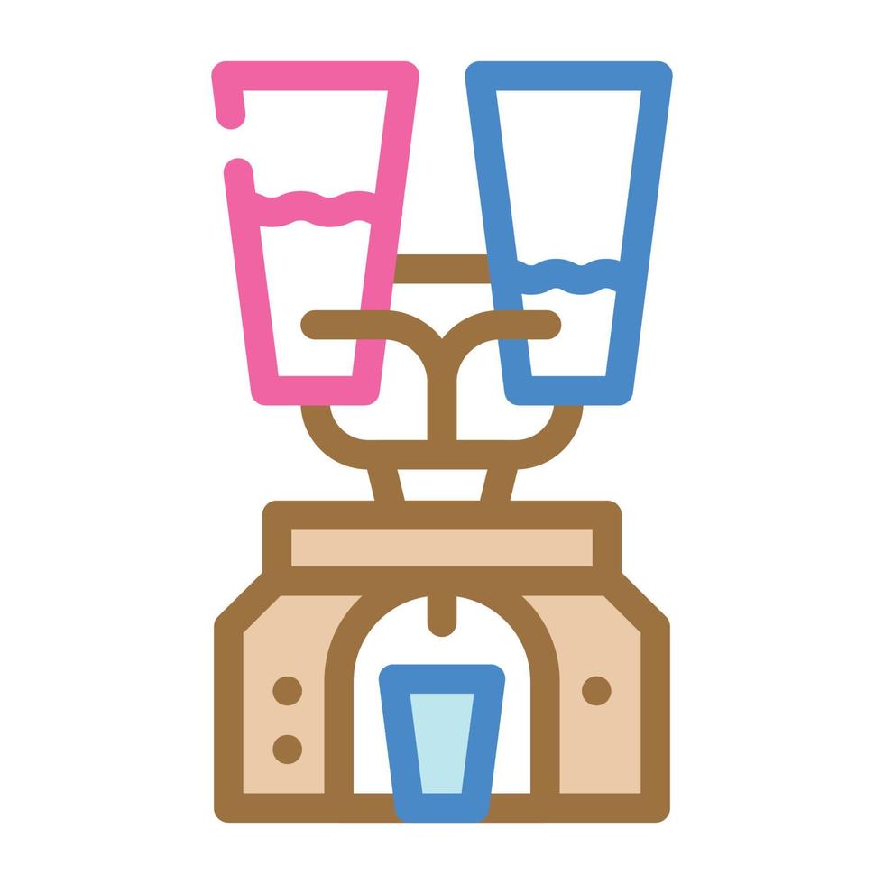 cocktail machine color icon vector illustration