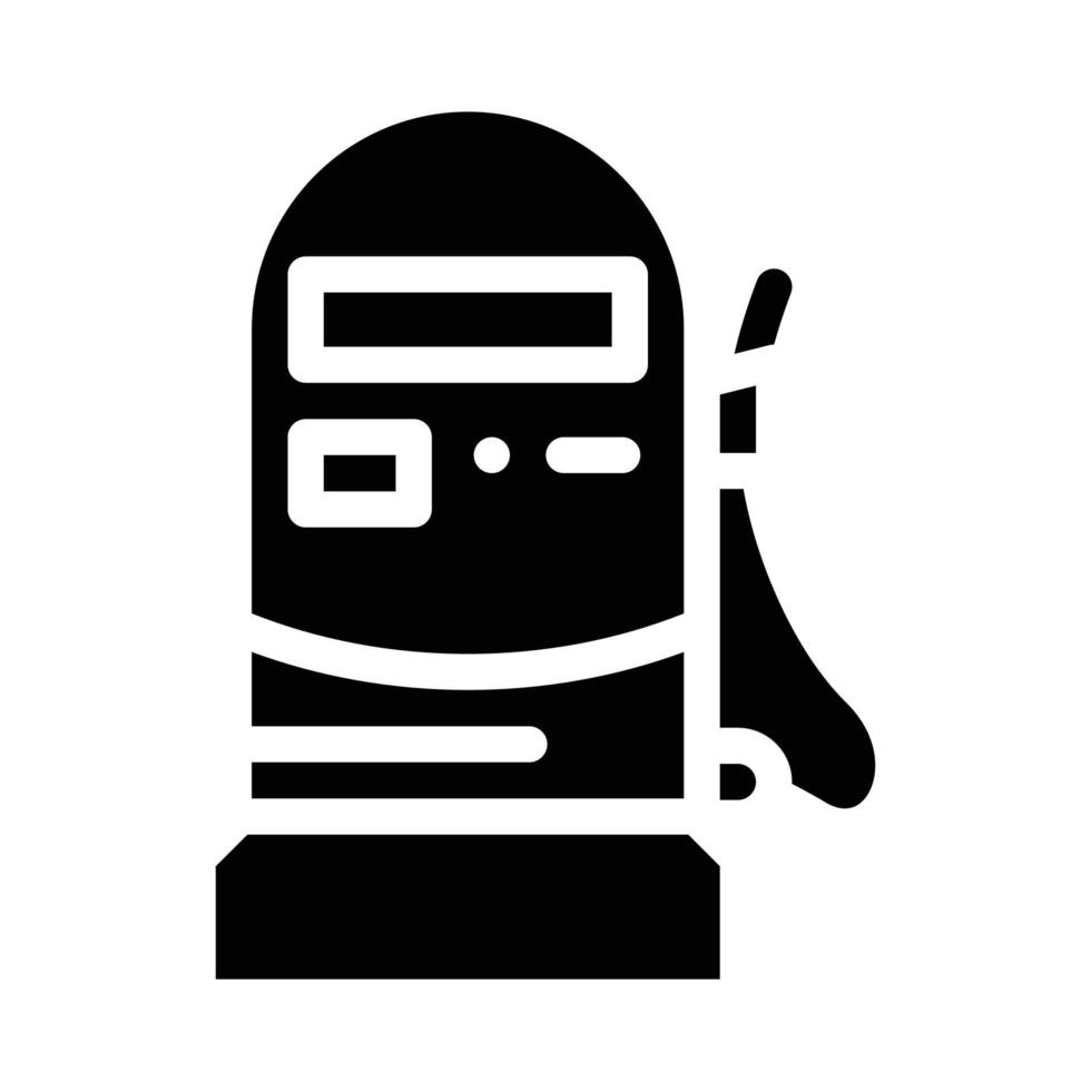 gas station vending machine glyph icon vector illustration