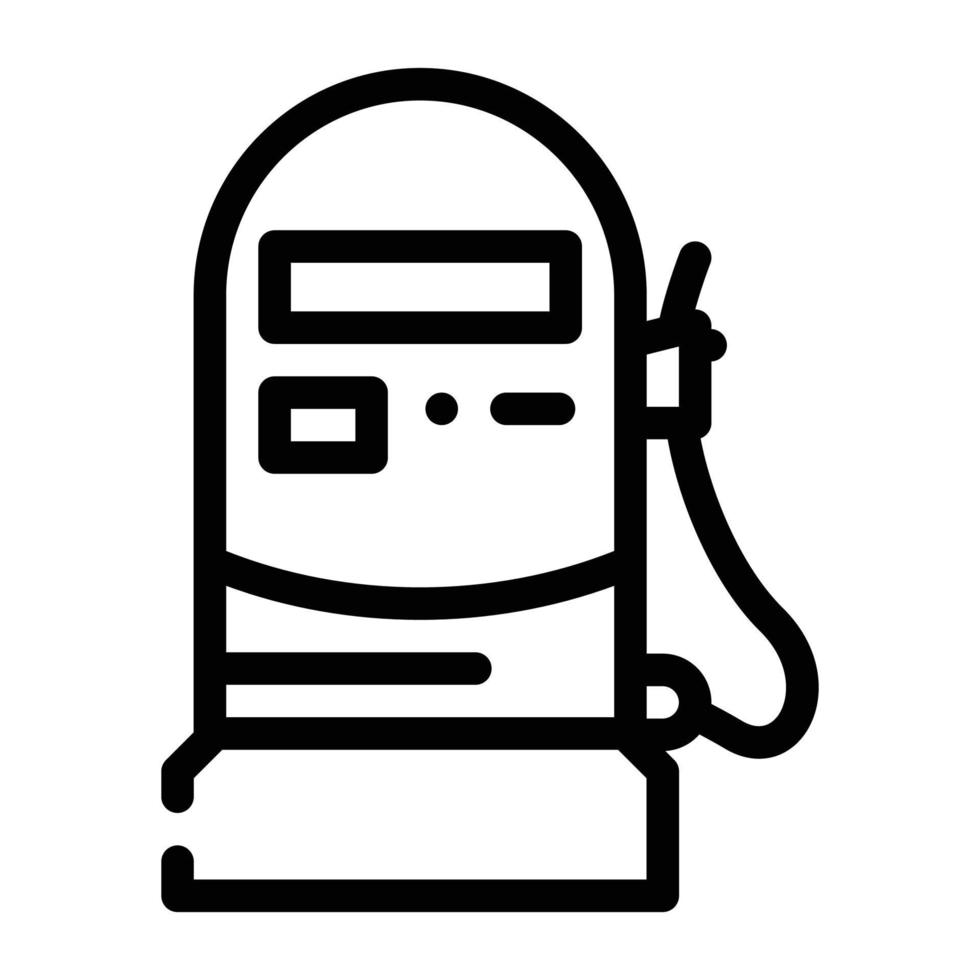 gas station vending machine line icon vector illustration