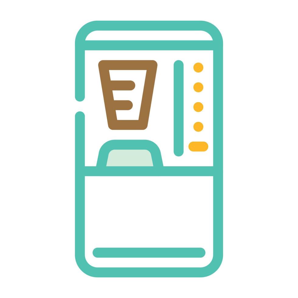 ilustración de vector de icono de color de máquina de café