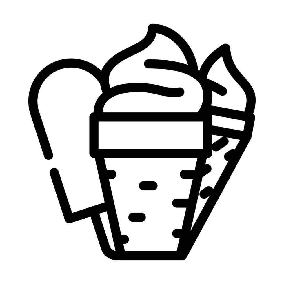 ice cream department line icon vector illustration