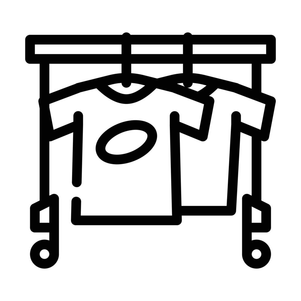 wardrobe with clothes for actor line icon vector illustration