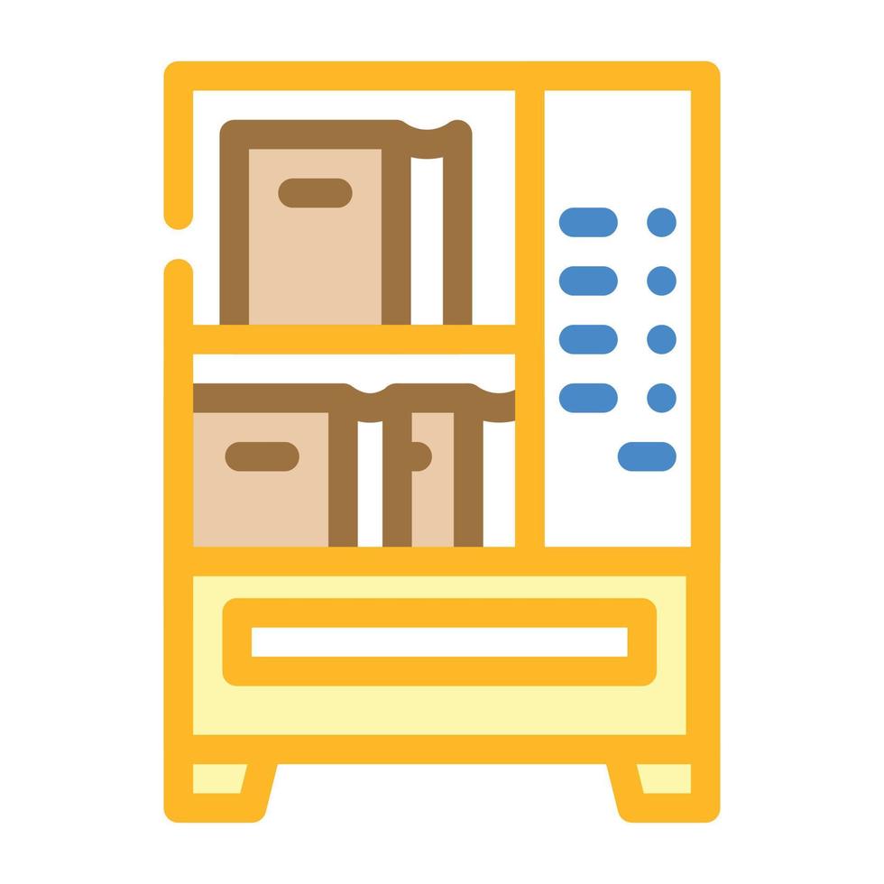 book vending machine color icon vector illustration