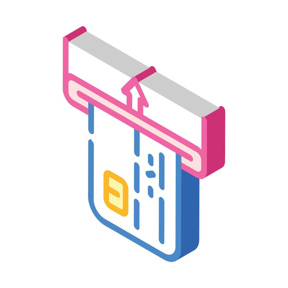 card accept isometric icon vector illustration