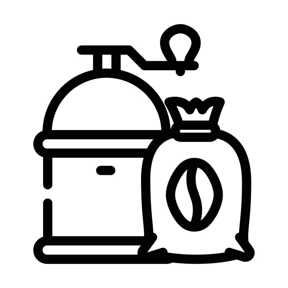 ilustración de vector de icono de línea de departamento de café