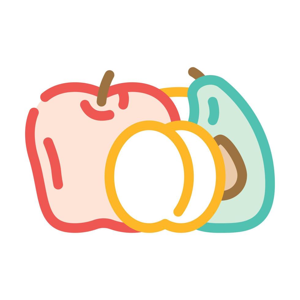 ilustración de vector de icono de color de departamento de frutas
