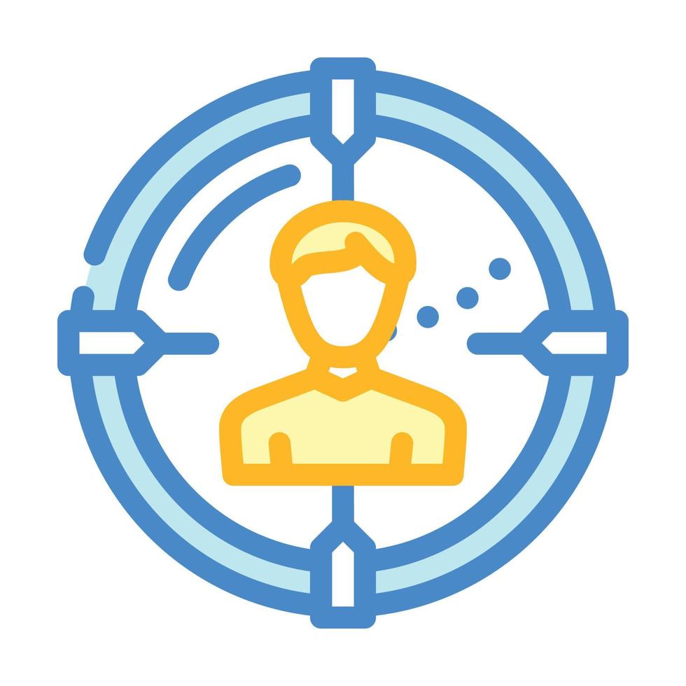 headhunting employee color icon vector illustration