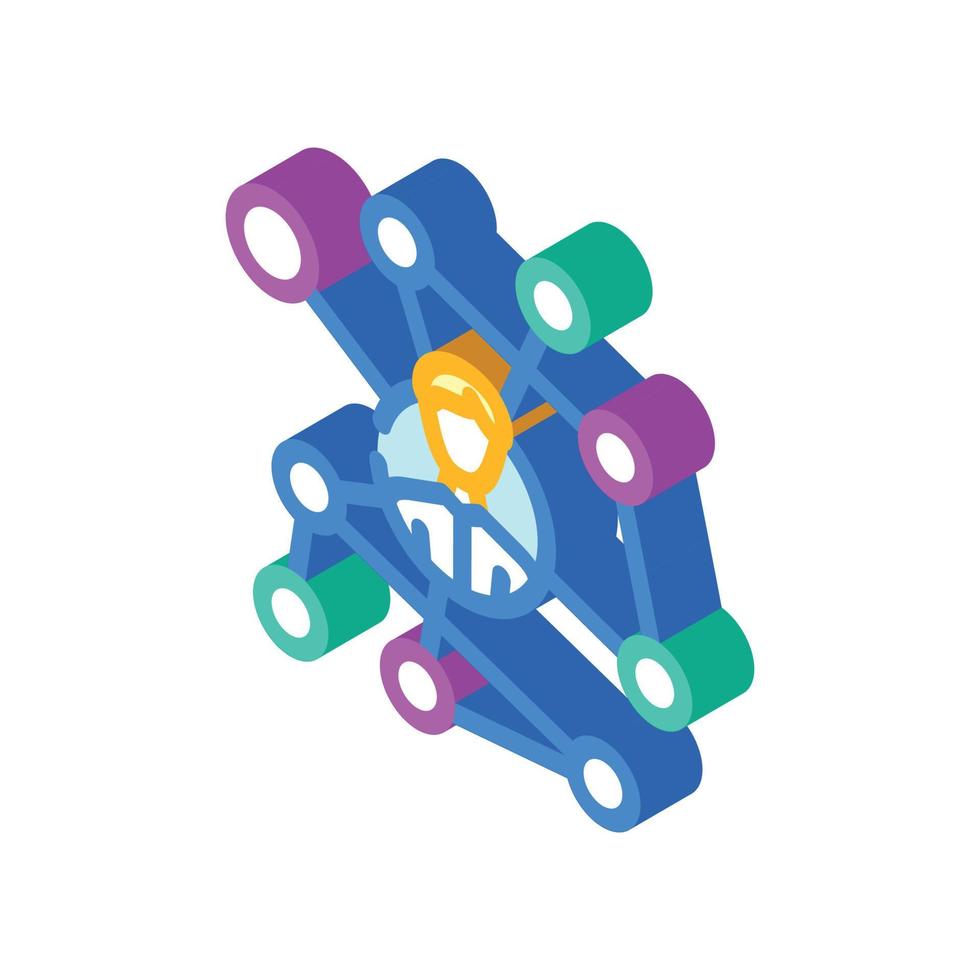 network connections isometric icon vector illustration