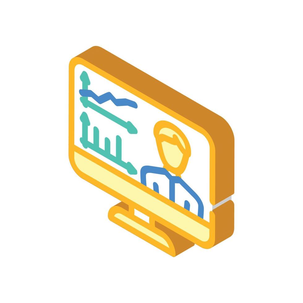 skills researching online isometric icon vector illustration