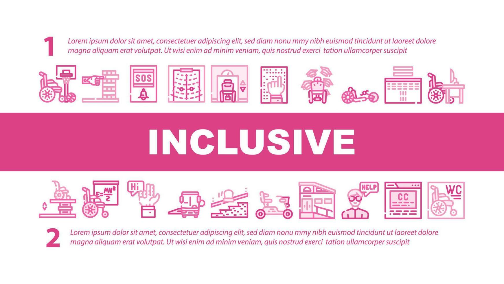 Inclusive Life Tool Landing Header Vector