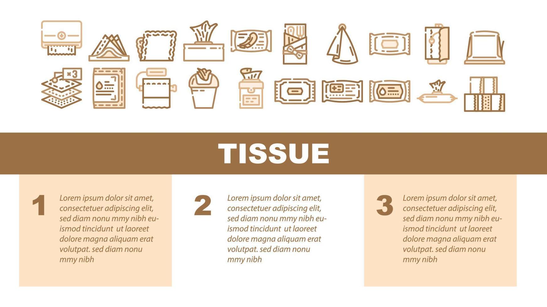 Tissue Paper And Napkin Package Landing Header Vector