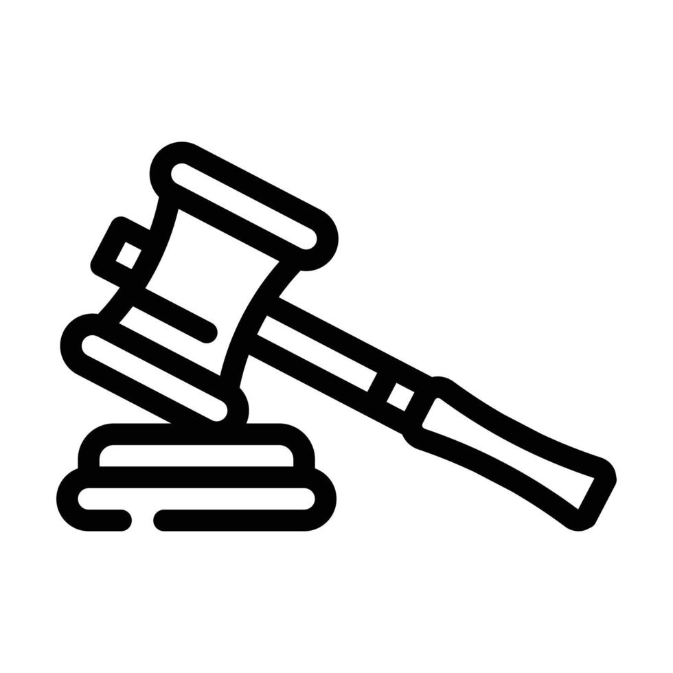 judge trial divorce line icon vector illustration