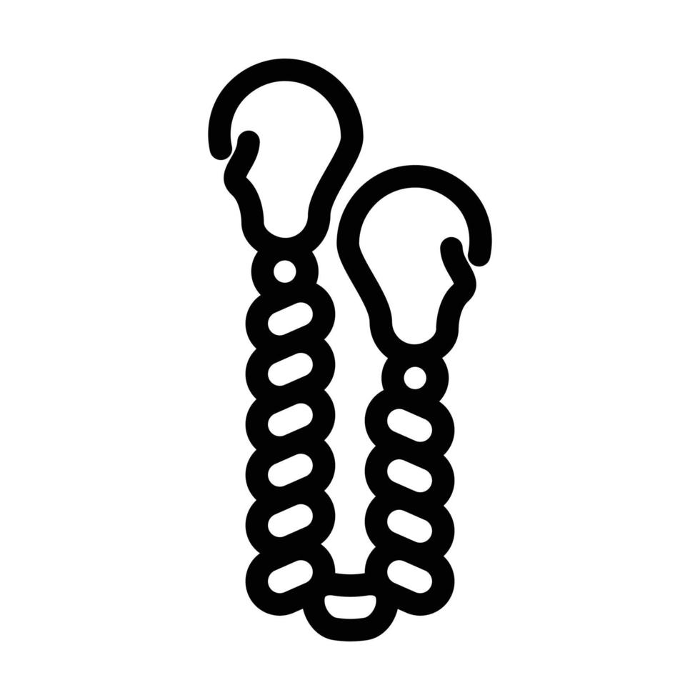 few clips and lanyards line icon vector illustration