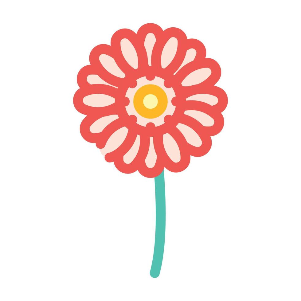 gerbera flower color icon vector illustration