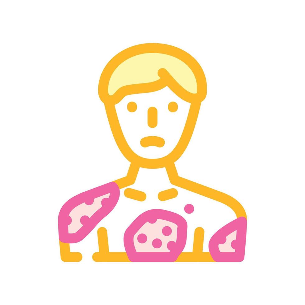 psoriasis skin illness color icon vector illustration