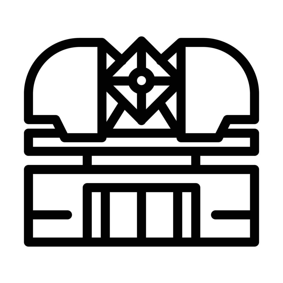 astronomical observatory line icon vector illustration