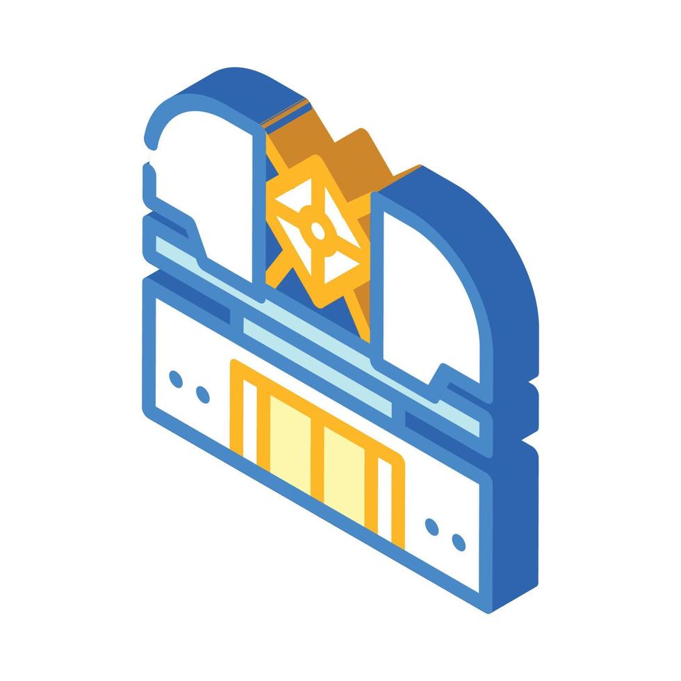 astronomical observatory isometric icon vector illustration