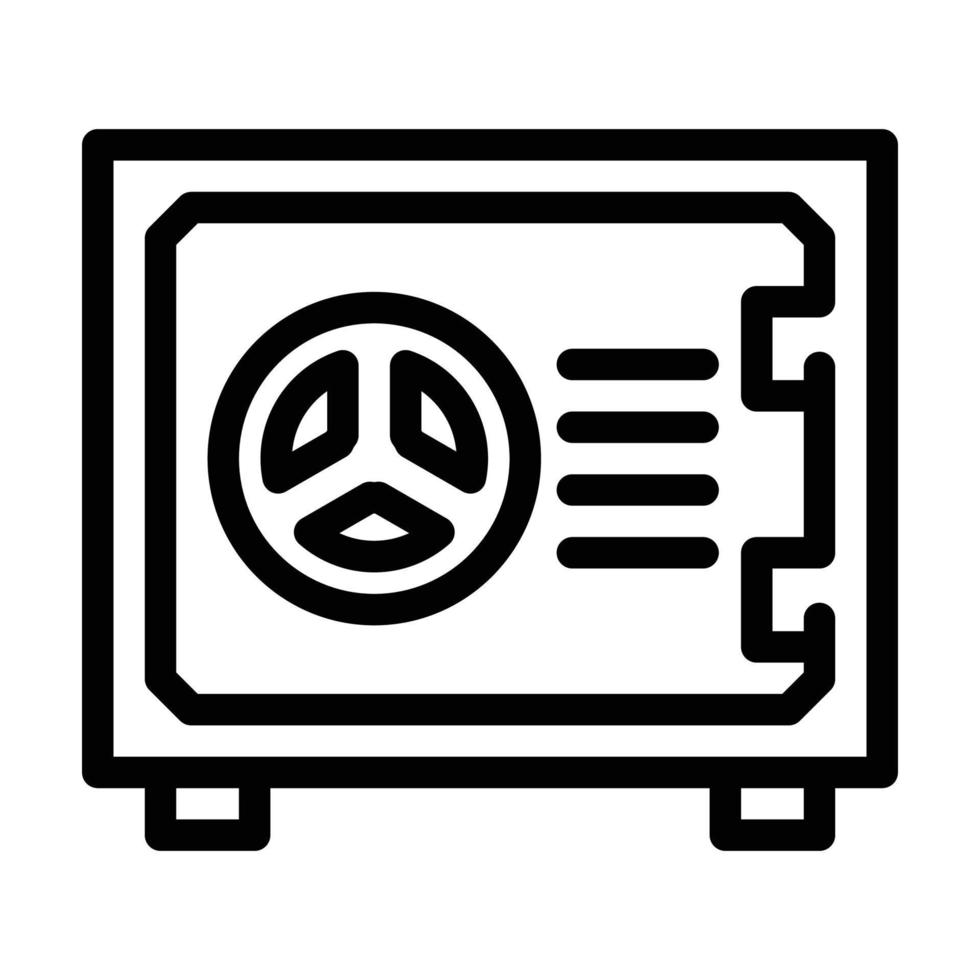 safe equipment for storage money line icon vector illustration