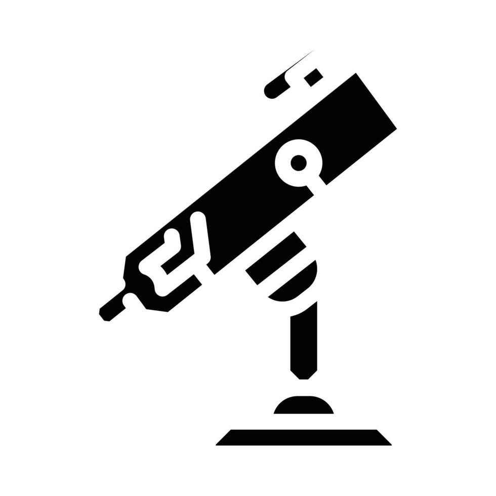 telescope equipment glyph icon vector illustration