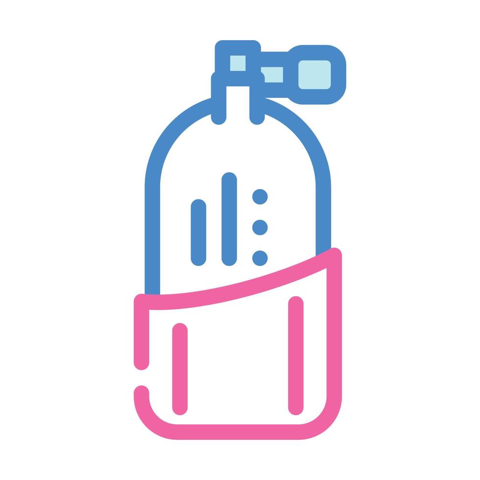oxygen cylinder color icon vector illustration