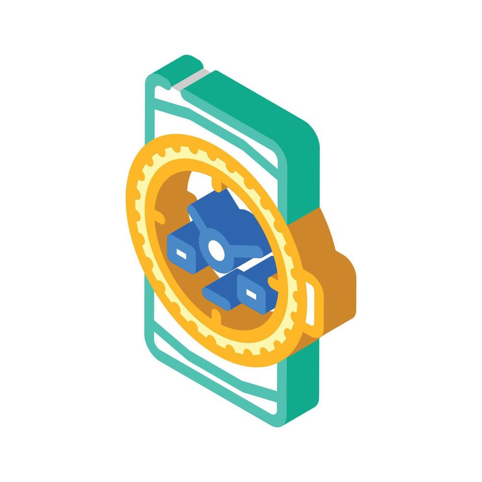 diver watches isometric icon vector illustration