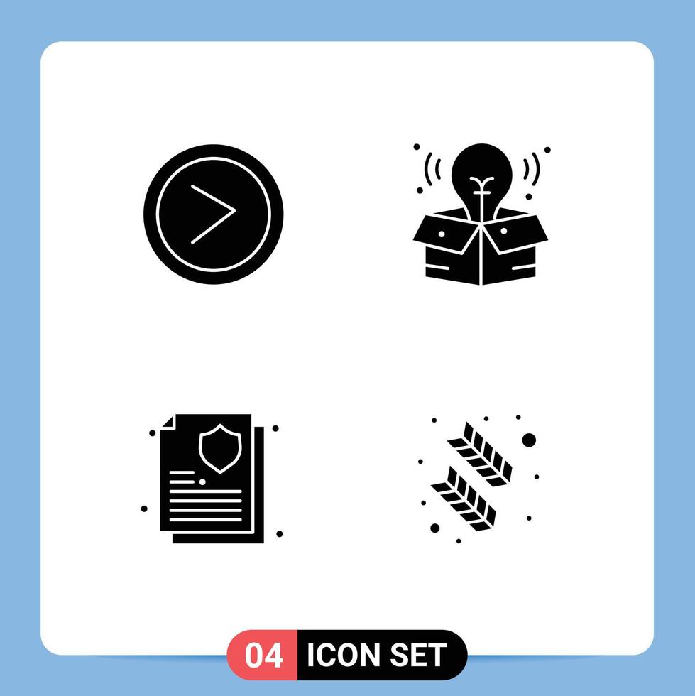 Thematic Vector Solid Glyphs and Editable Symbols of arrow document user big idea calligraphy Editable Vector Design Elements