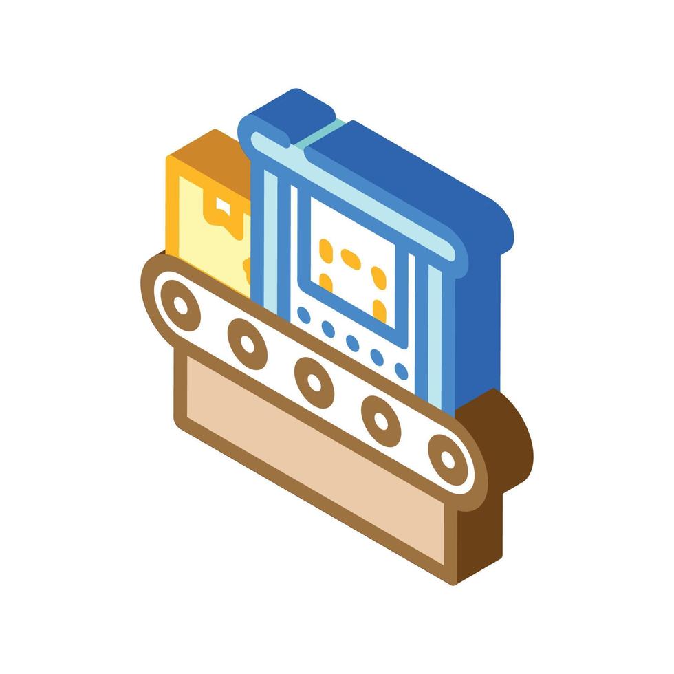 conveyor line isometric icon vector illustration