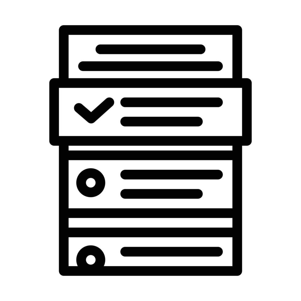 task list line icon vector illustration