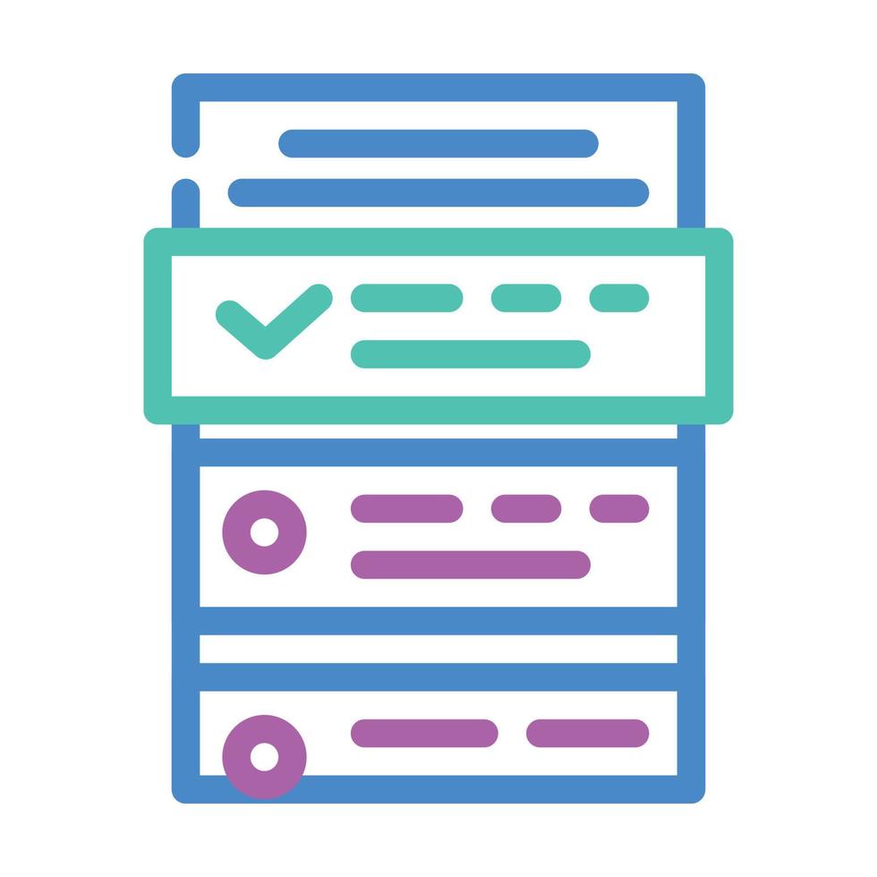 task list color icon vector illustration
